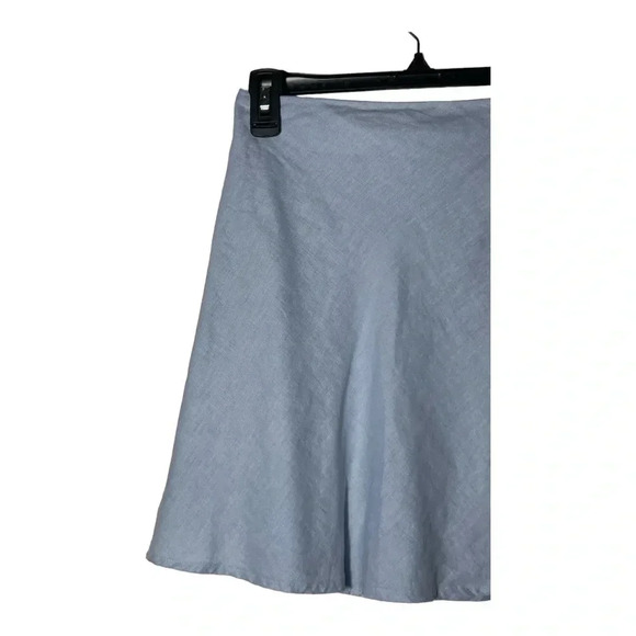 1793. BRANDY MELVILLE TRUE WRAP SKIRT LIGHT BLUE IN COLOR ONE SIZE WITH TIE - Picture 3 of 7